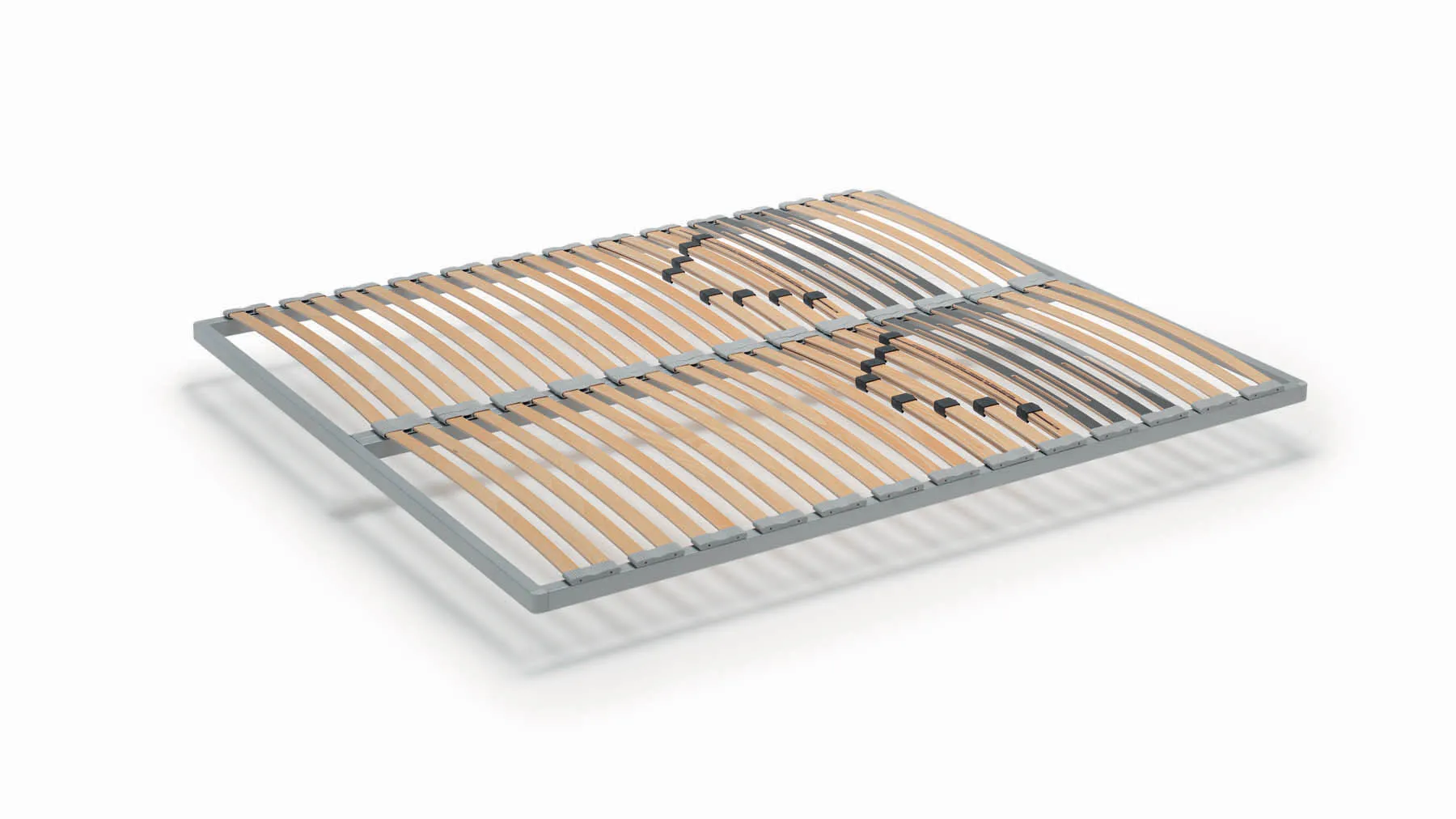 Rete per letto Active Samoa multidoga con telaio grigio, su fondo bianco