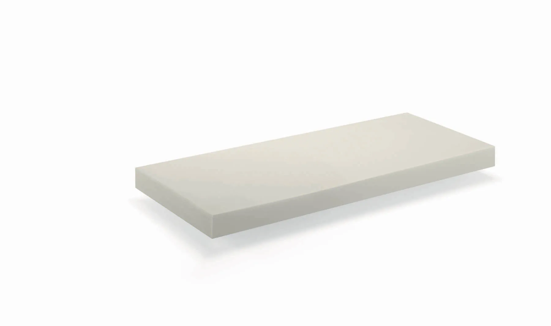 Lastra in Acqua Foam del materasso Iris Samoa, su fondo bianco