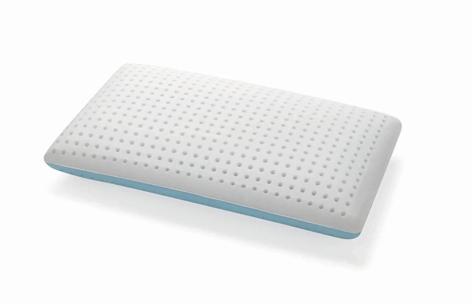 Guanciale Ares Samoa in Memory Foam forato, lato bianco, su fondo bianco