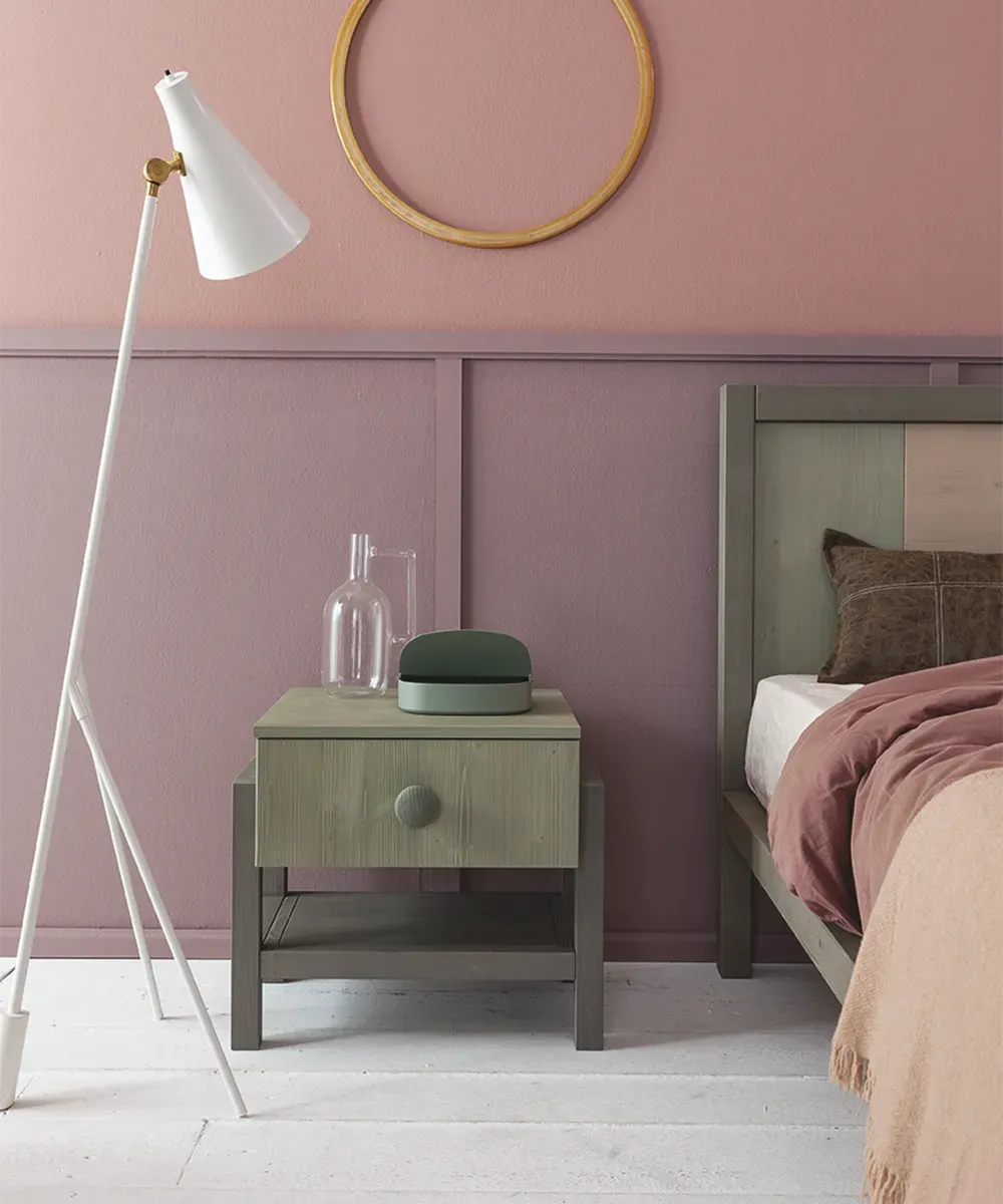 Comodino Argon a un cassetto accanto al letto Cromo Callesella
