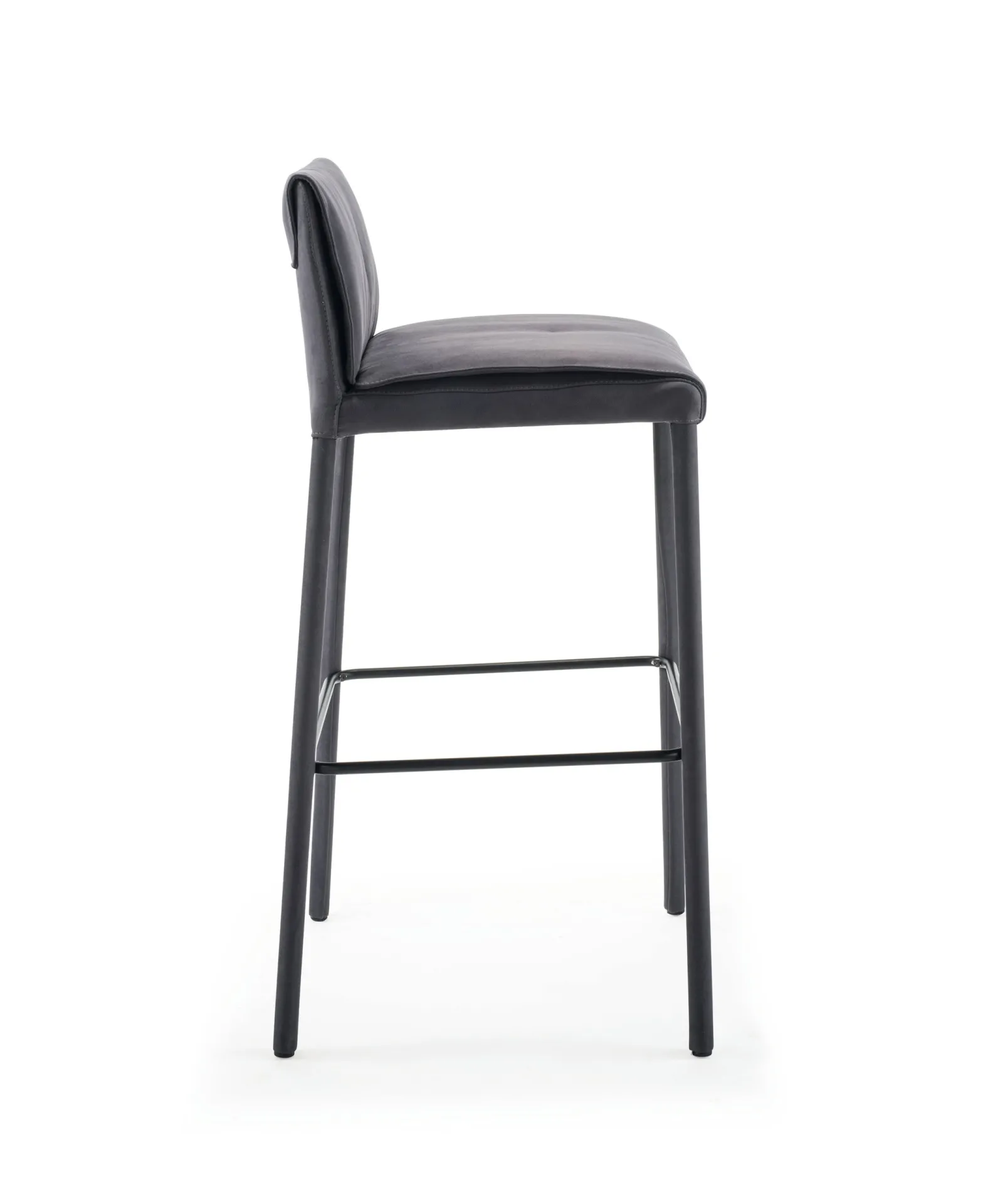 Profilo dello sgabello Blazer Scavolini grigio antracite con schienale basso