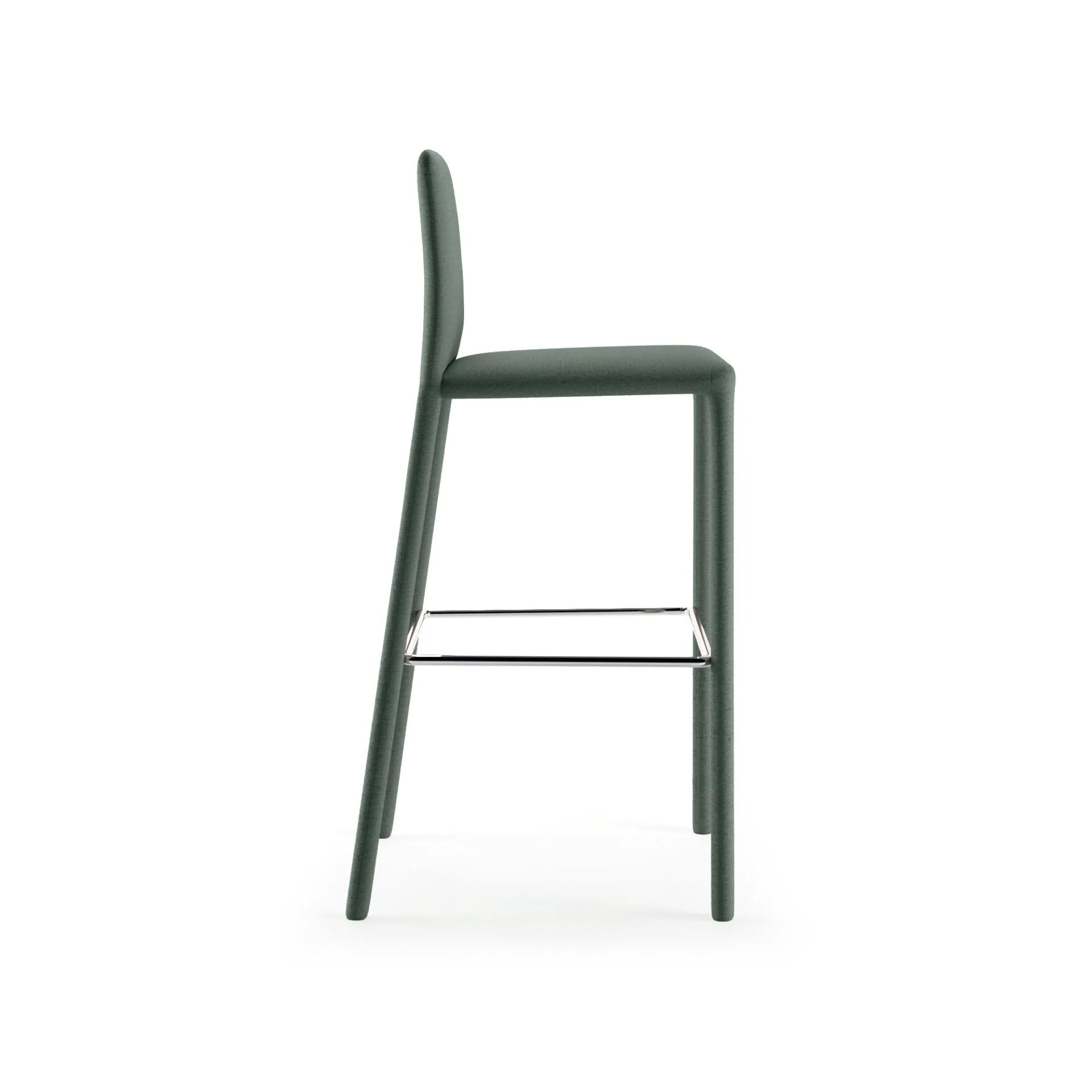 Profilo dello sgabello Coat Scavolini verde con schienale basso