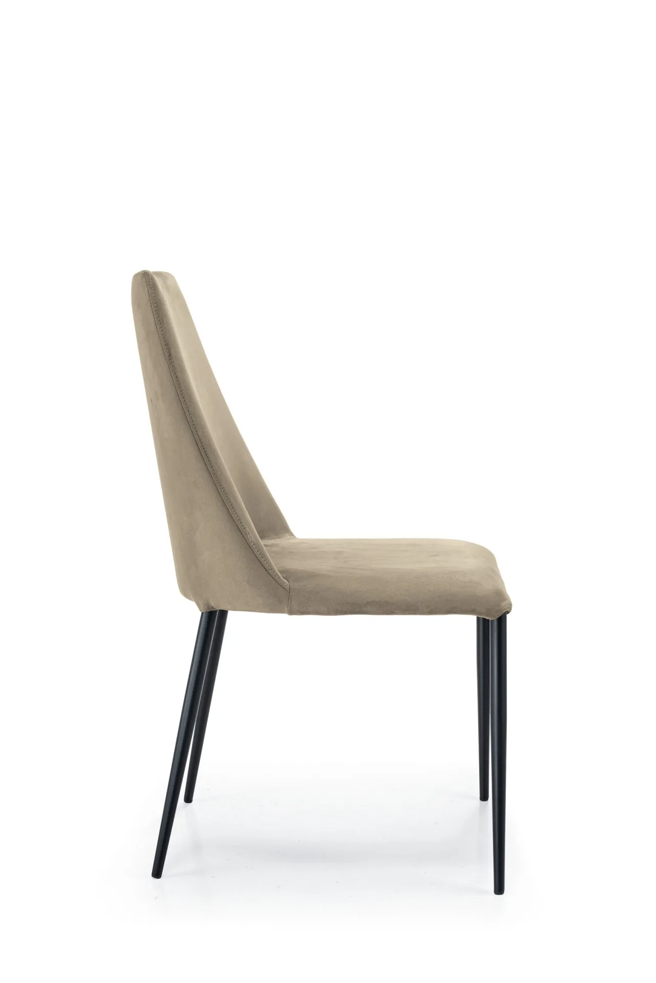 Profilo della sedia Dafne Scavolini beige con gambe sottili