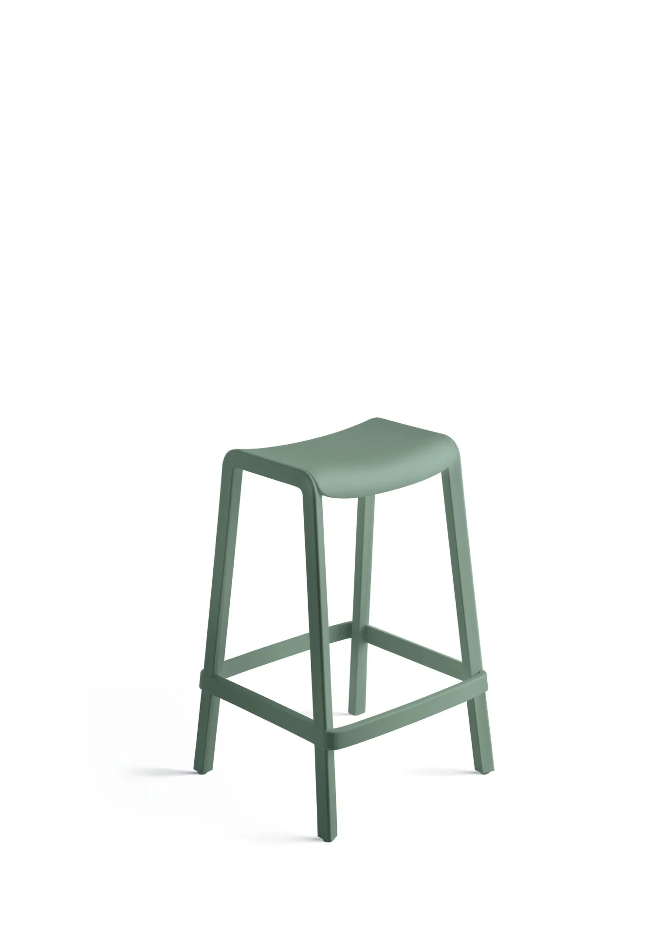 Sgabello Dome 267 Scavolini verde salvia su fondo bianco