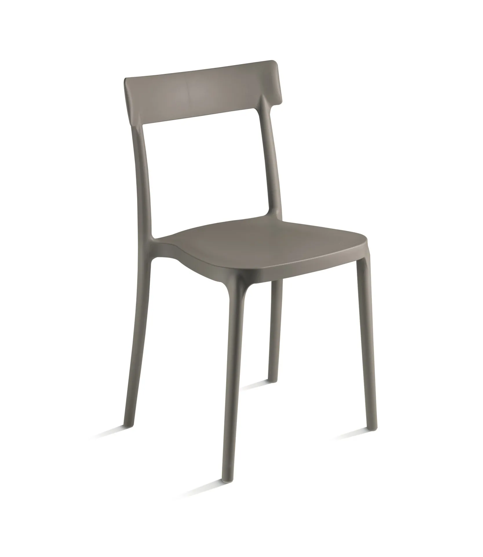 Sedia Lean Scavolini color tortora su fondo bianco
