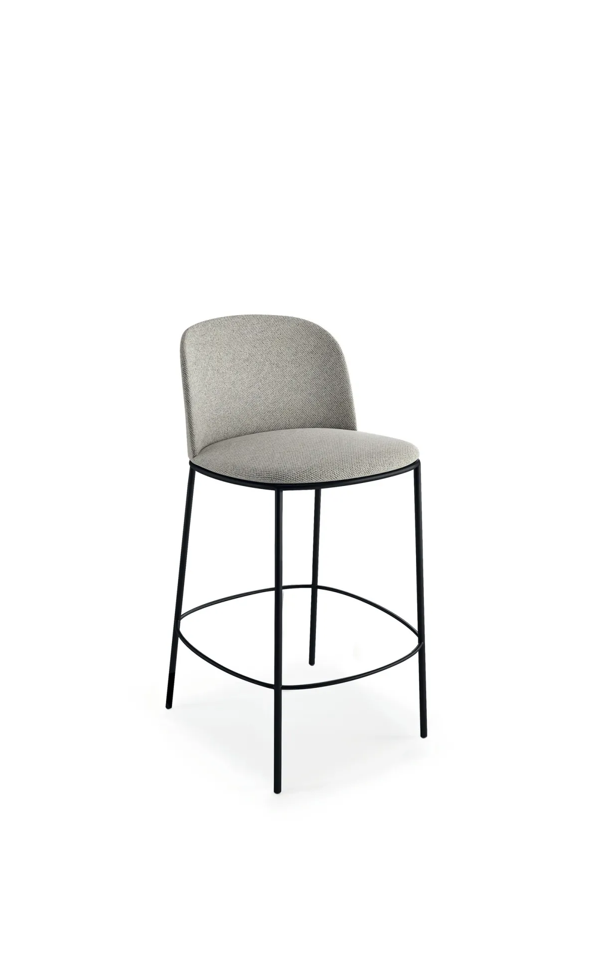 Sgabello Novel Scavolini grigio chiaro su fondo bianco