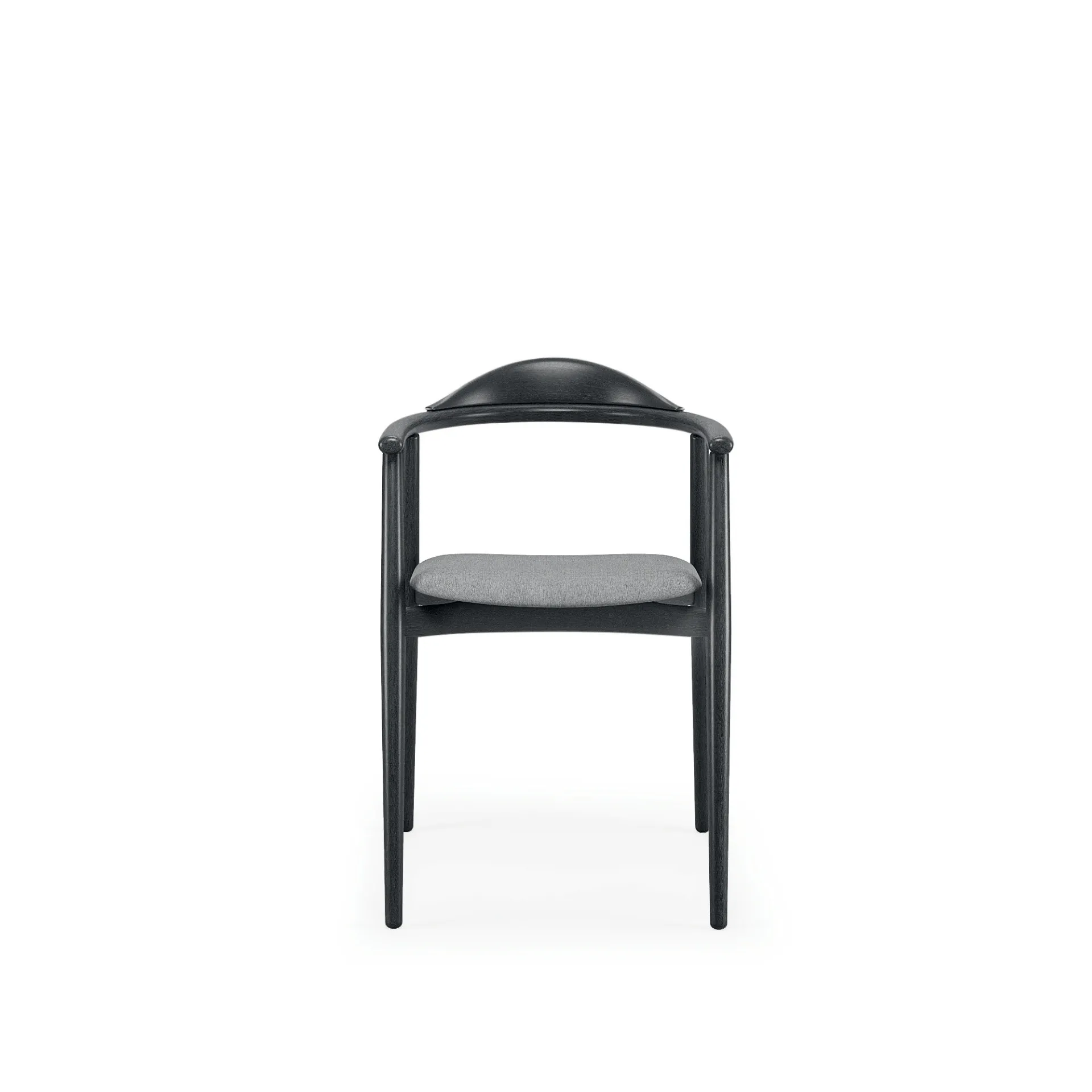 Sedia Pochette Scavolini nera vista di fronte