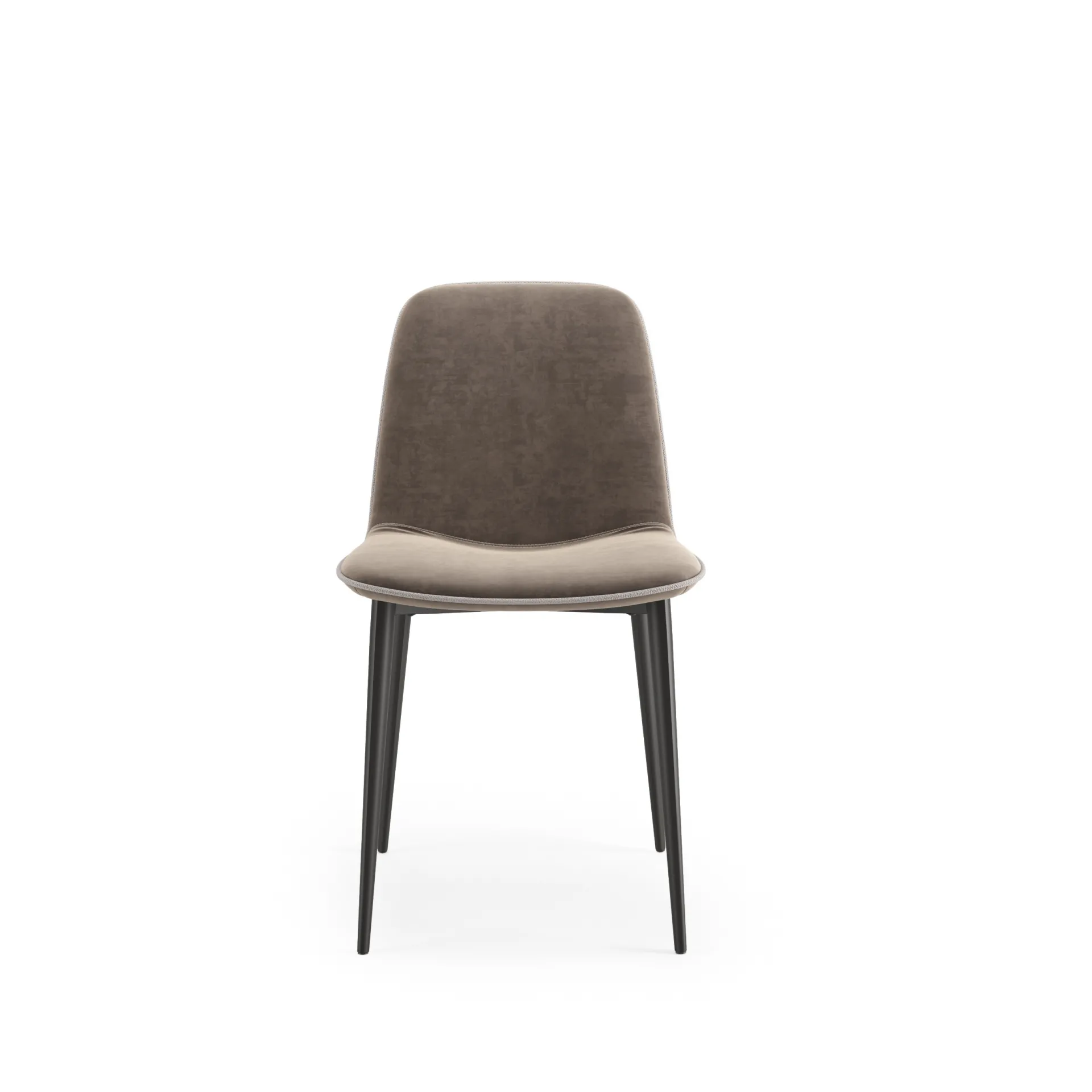 Sedia Sabrina Scavolini grigio tortora vista di fronte