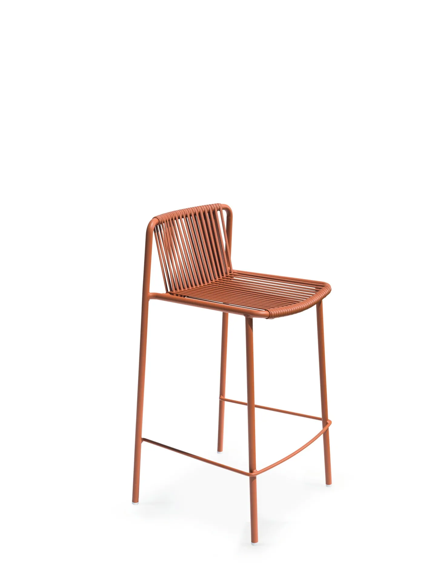 Sgabello Tribeca Scavolini terracotta su fondo bianco