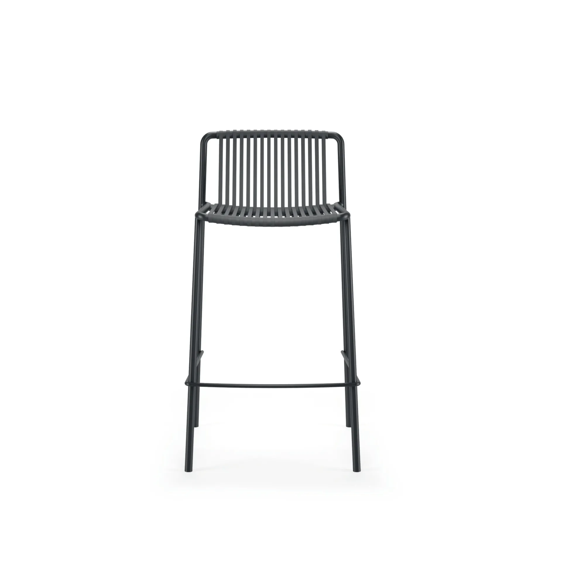 Sgabello Tribeca Scavolini nero visto di fronte