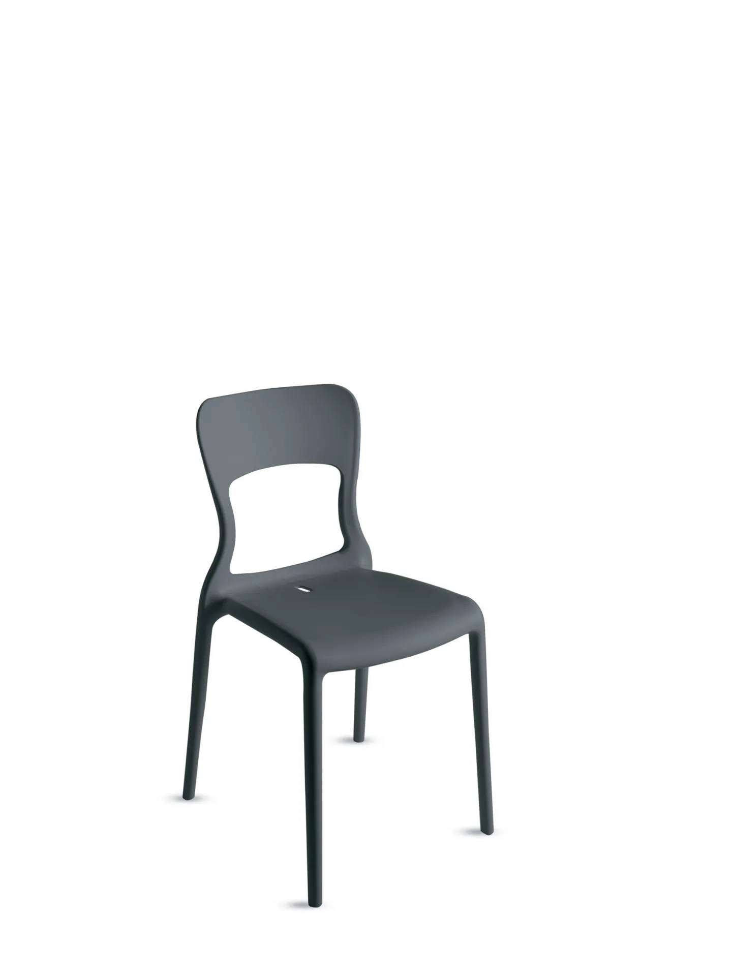 Sedia Twist Scavolini grigio antracite su fondo bianco
