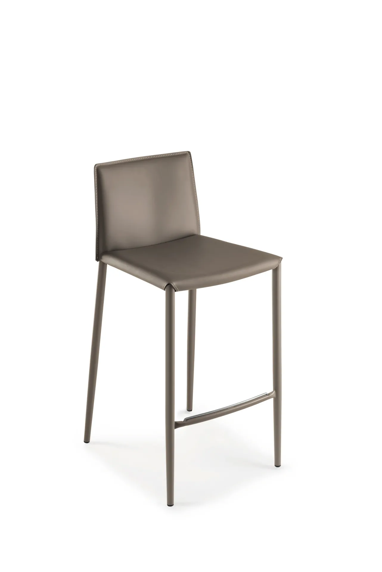 Sgabello Unique Scavolini tortora su fondo bianco
