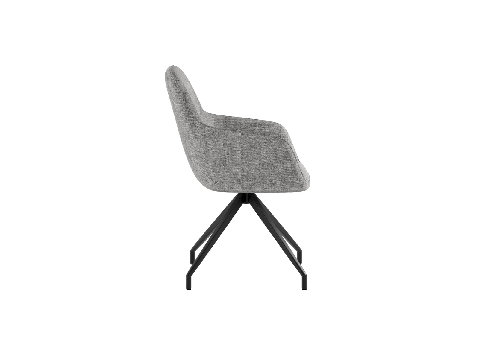 Sedia Gaia Stones grigio chiaro vista di lato