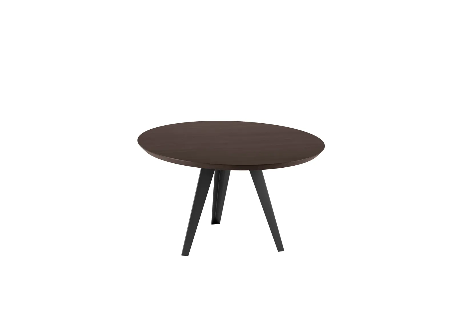 Tavolo Henry Stones scuro con gambe nere su fondo bianco