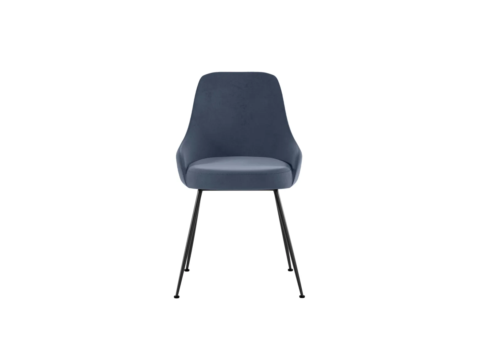 Sedia Nandy Stones avio con gambe nere su fondo bianco