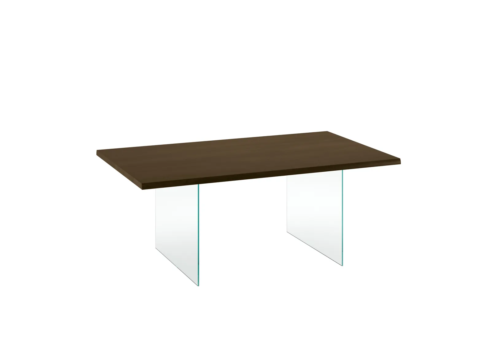 Tavolo Snooker Stones termocotto con gambe in vetro su fondo bianco