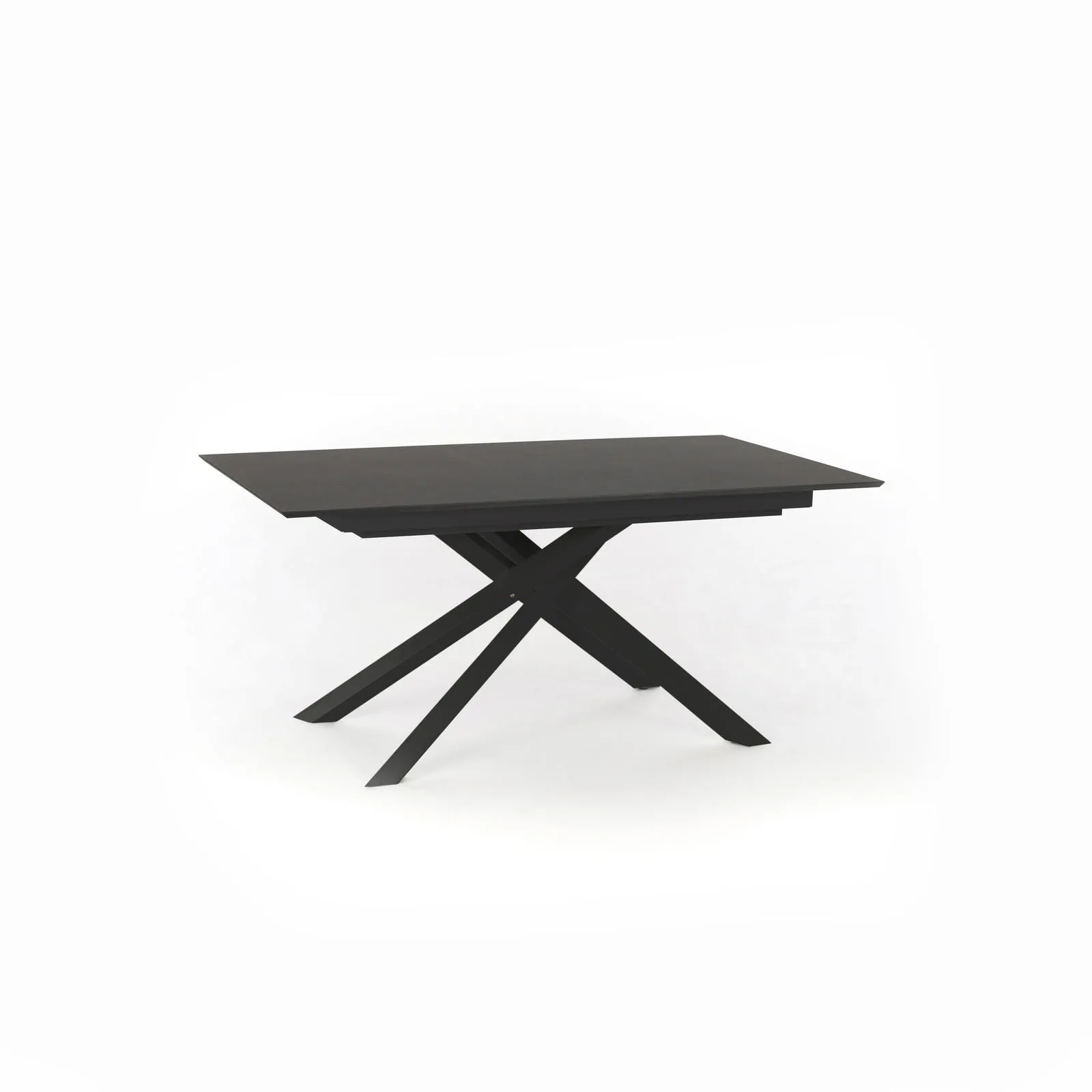 Tavolo Xavier Stones grigio scuro con gambe nere