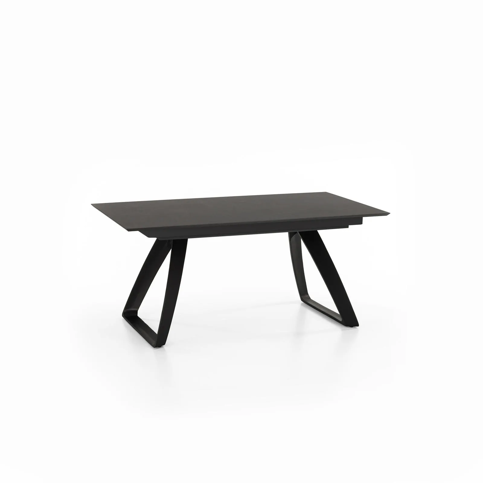 Tavolo Barret Stones grigio scuro con gambe nere