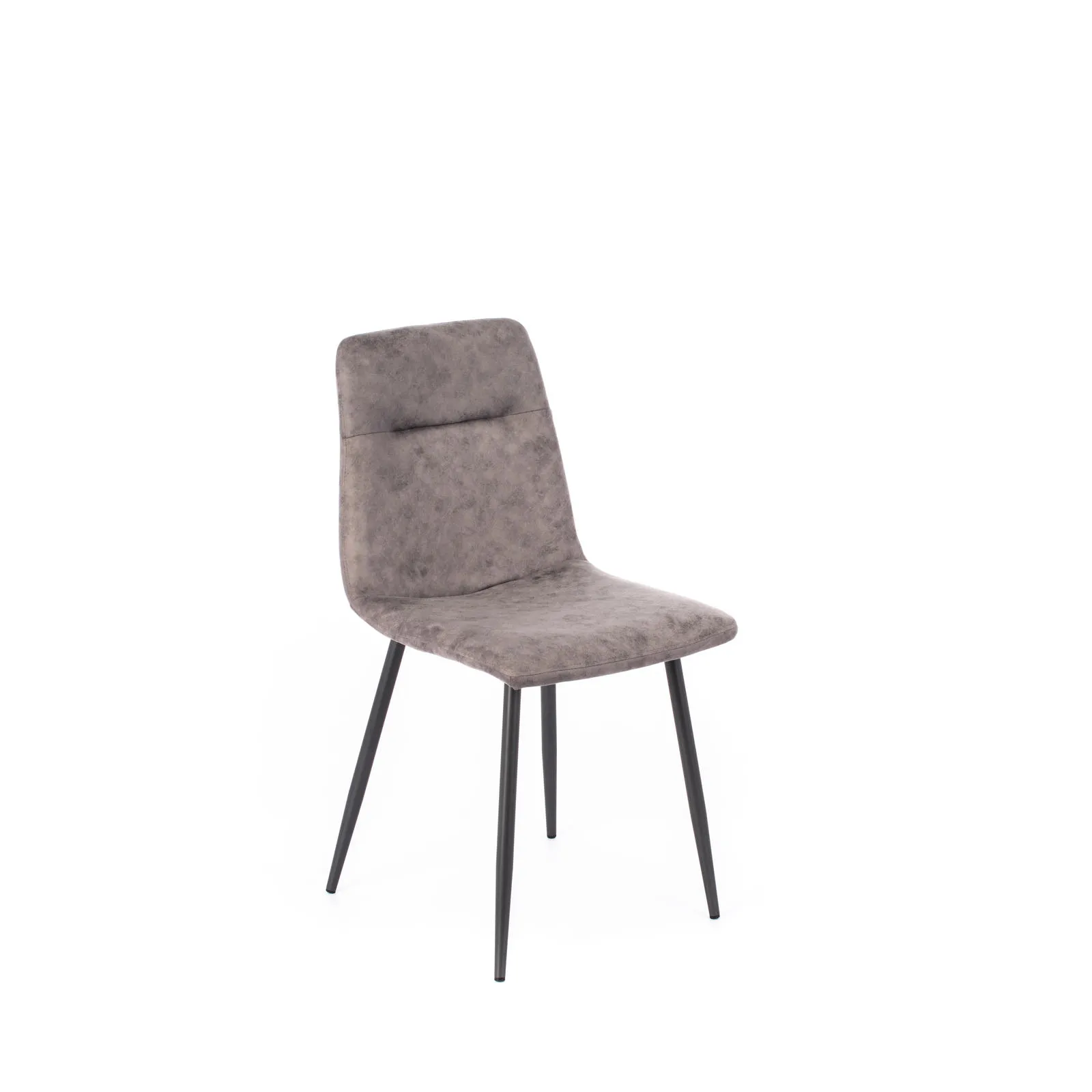 Sedia Lea Stones grigio vintage su fondo bianco