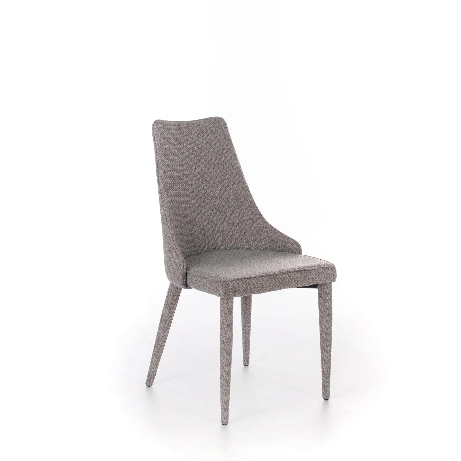 Sedia Myriam Stones in tessuto grigio su fondo bianco