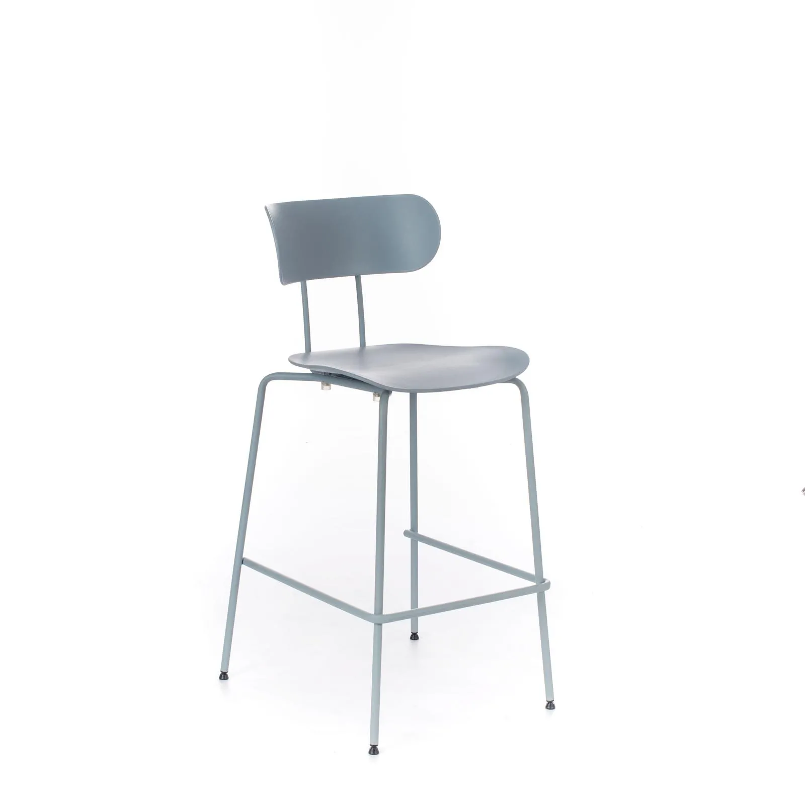 Sgabello Sam Stones azzurro su fondo bianco