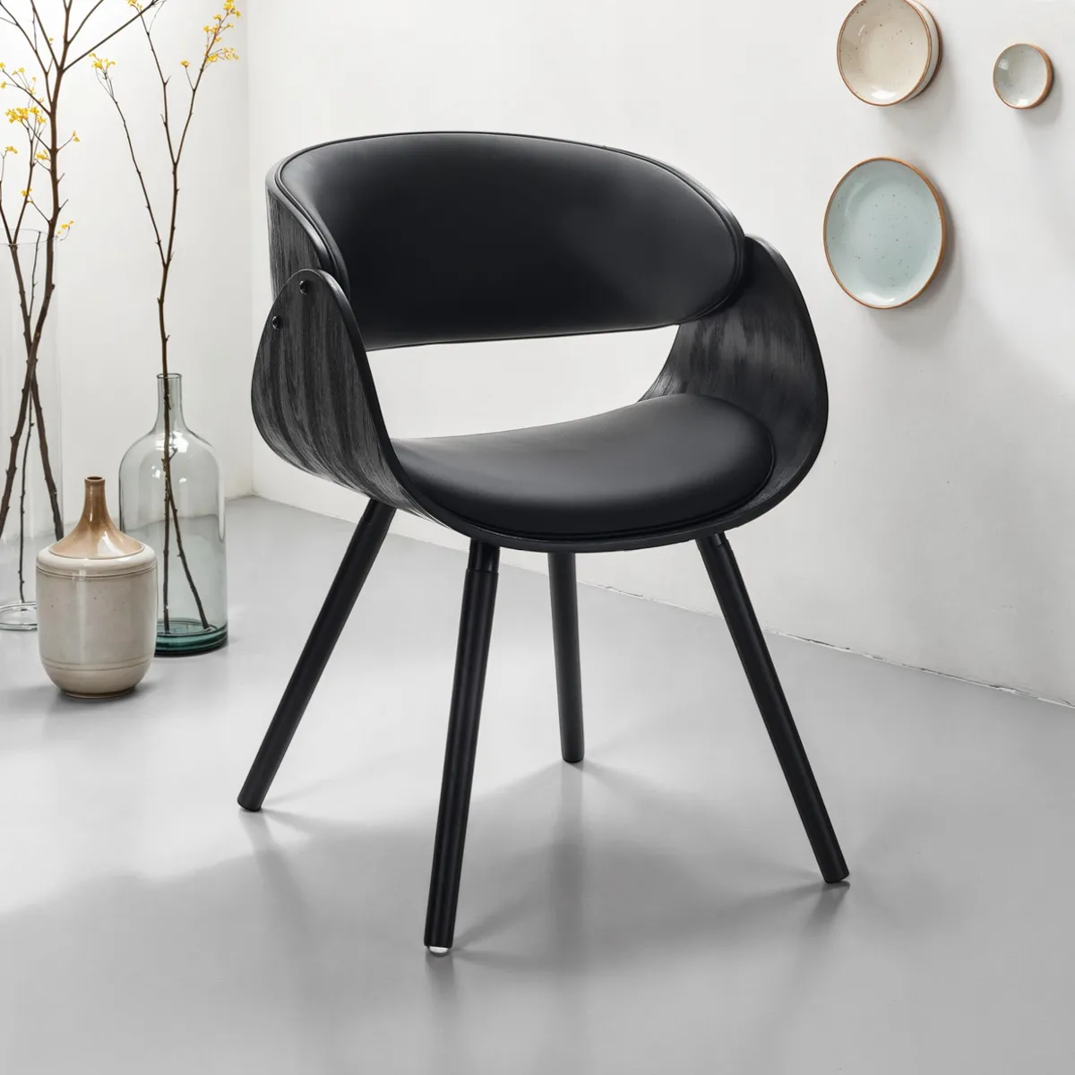 Sedia Visby Evo Total Black Tomasucci tutta nera