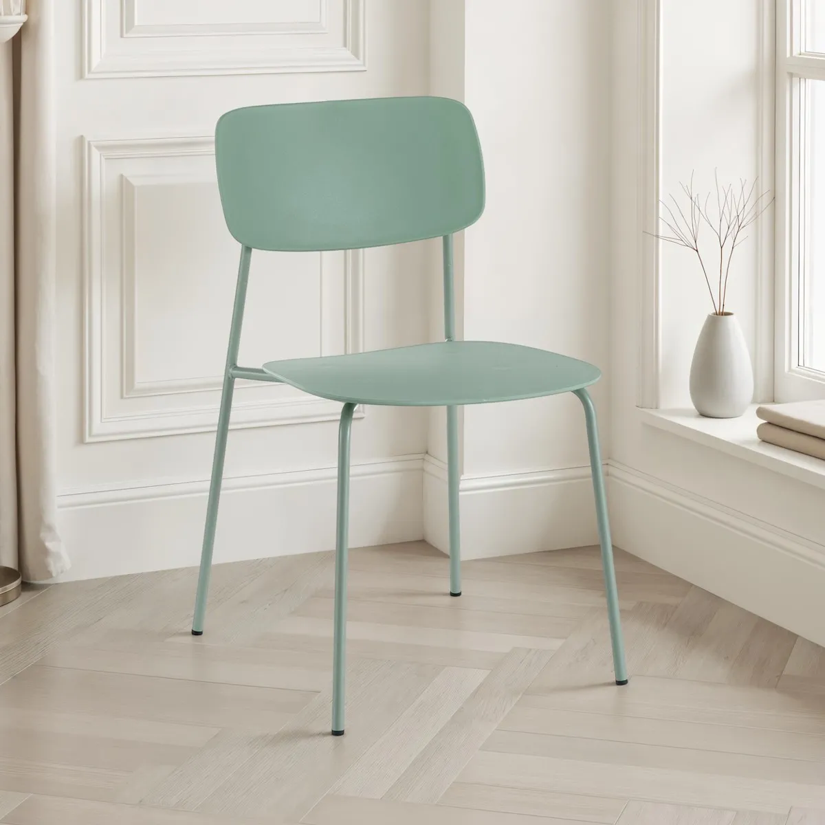 Sedia Primary Green Tomasucci verde in acciaio e polipropilene