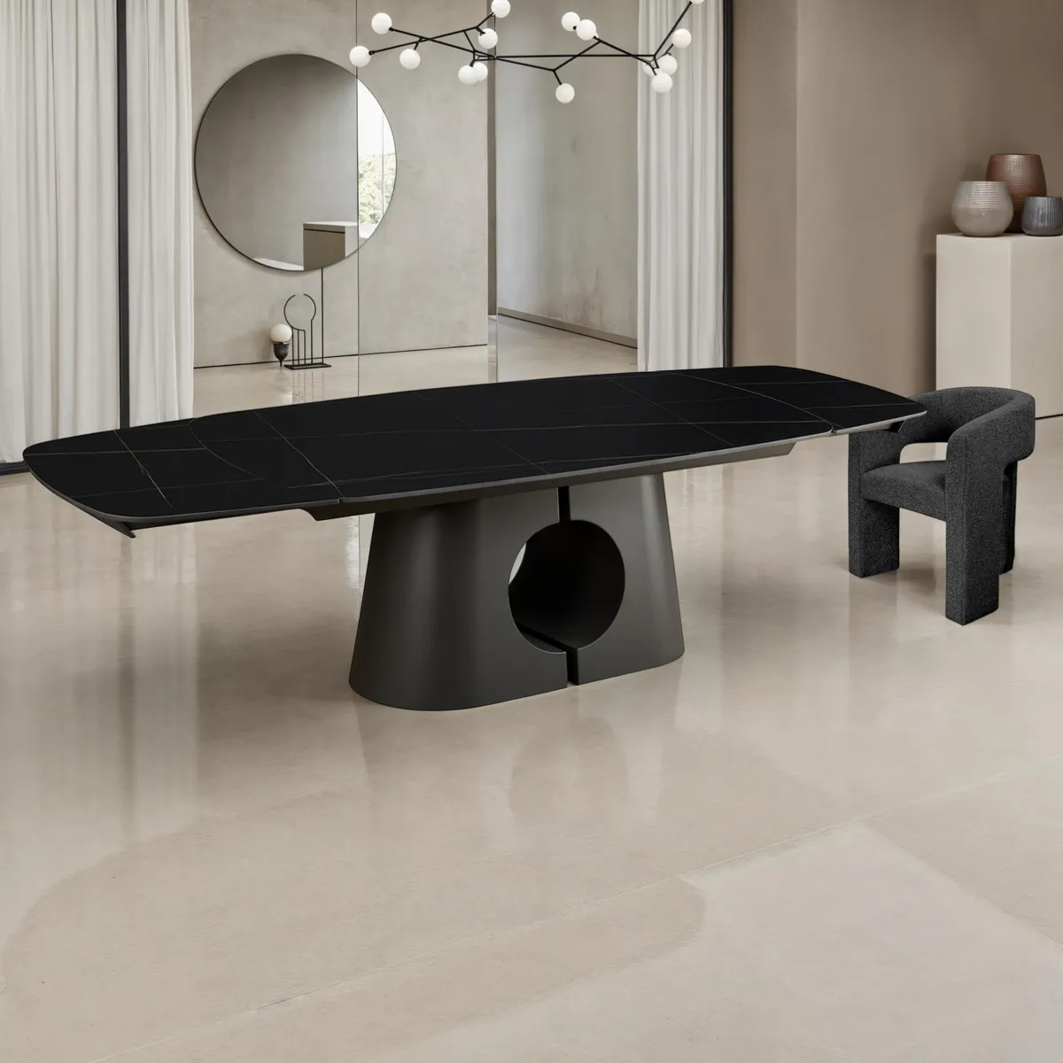 Tavolo Yatta Black Marble Tomasucci in ceramica nera