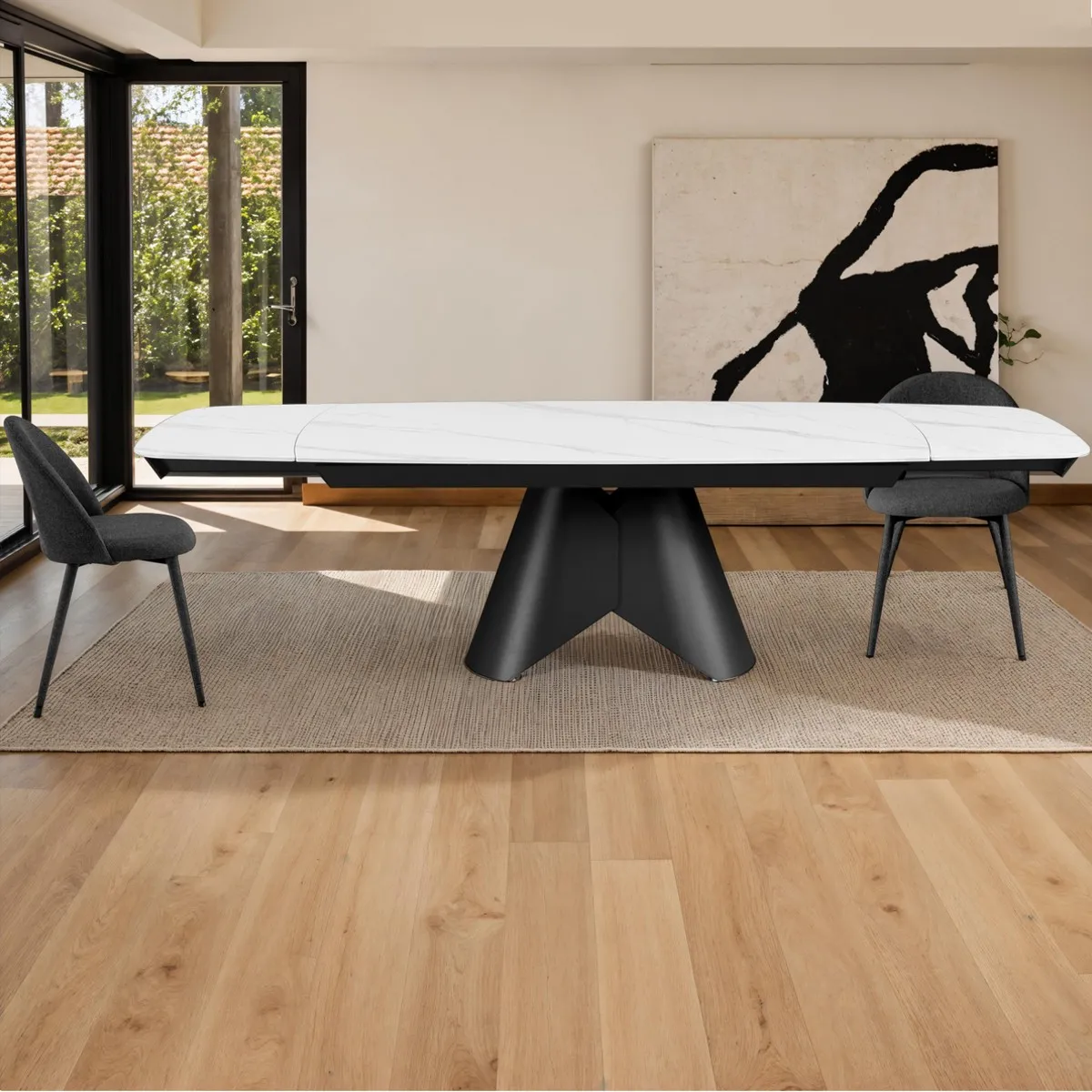 Tavolo Kaja White Marble Tomasucci in ceramica bianca