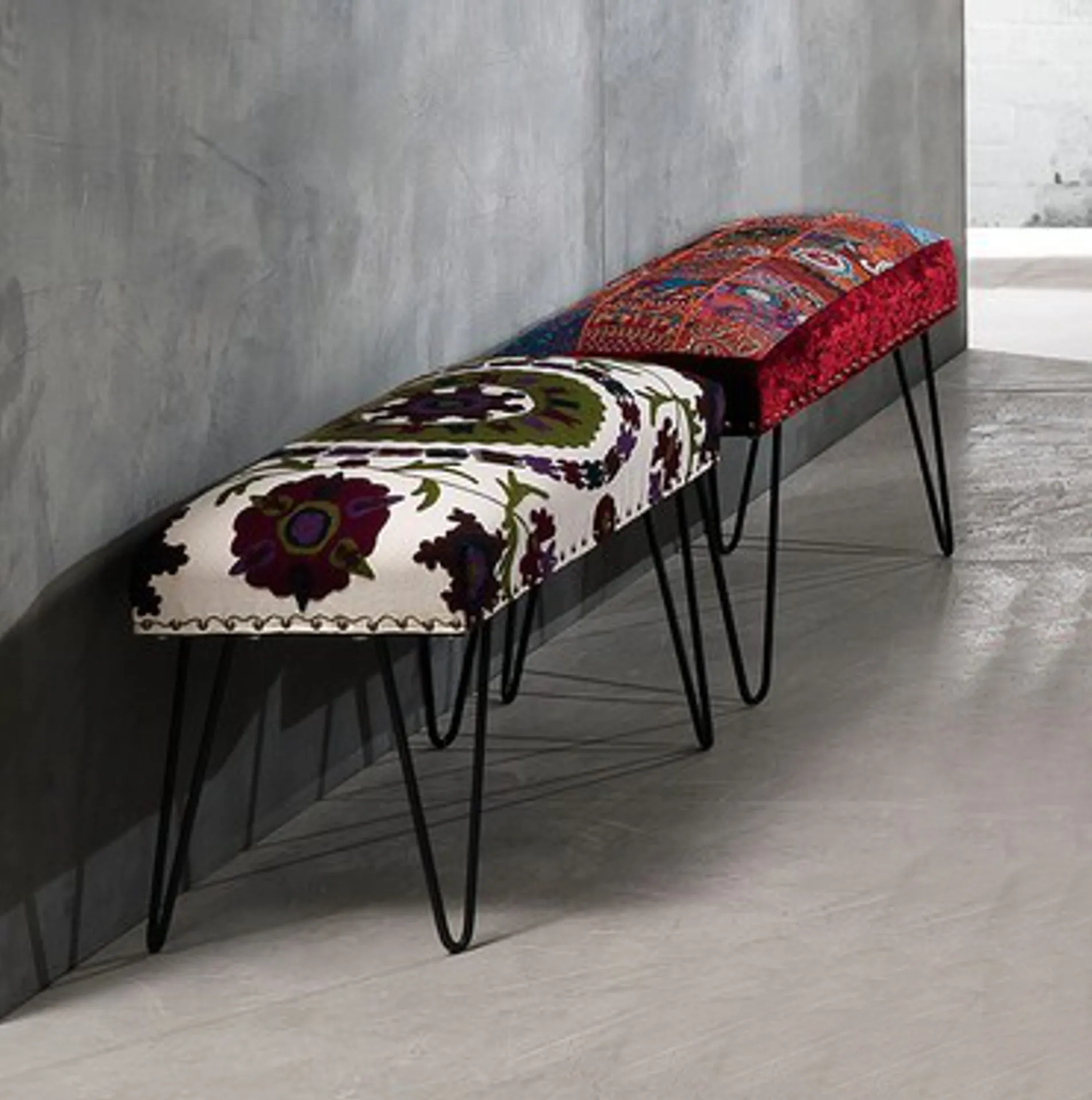 Panche Yara Tomasucci in cotone patchwork affiancate
