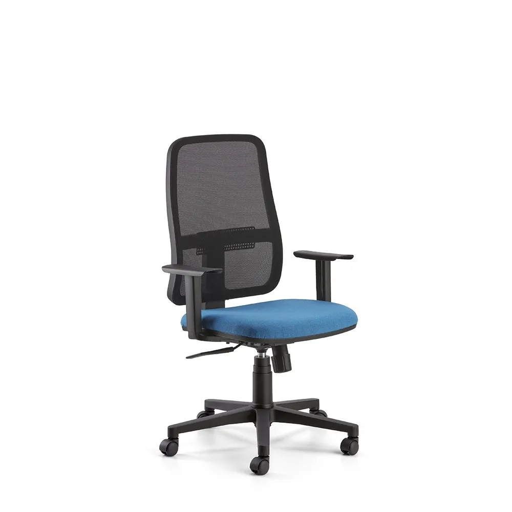 Sedia operativa Fresh Compir senza poggiatesta con sedile blu