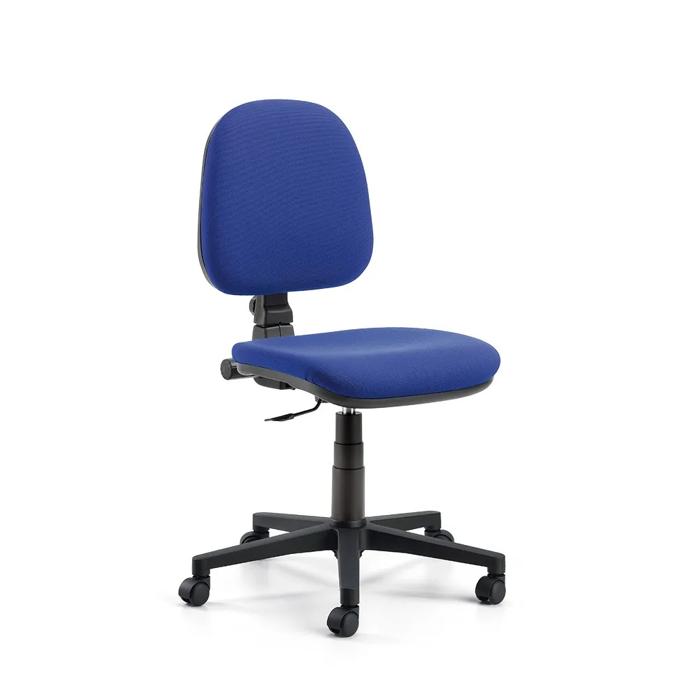 Sedia dattilo Lem Compir blu senza braccioli