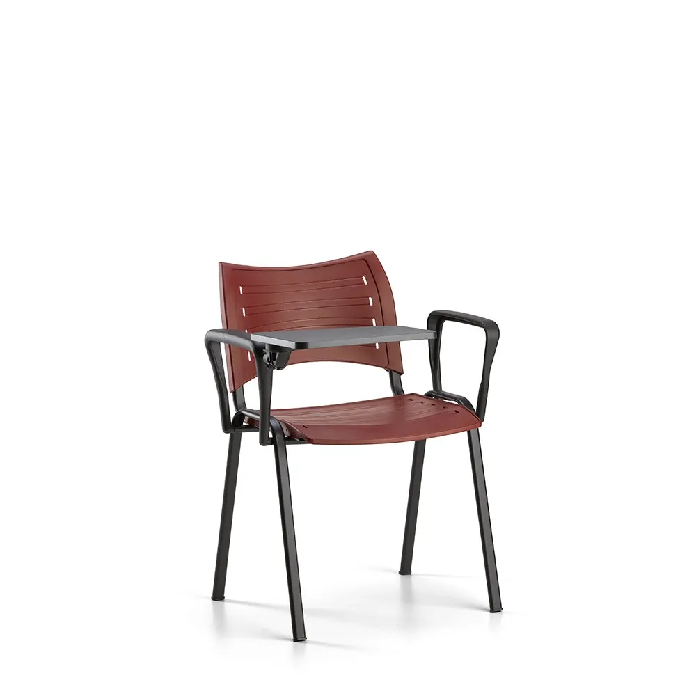 Sedia Frill Compir con tavoletta scrittoio nera e telaio nero