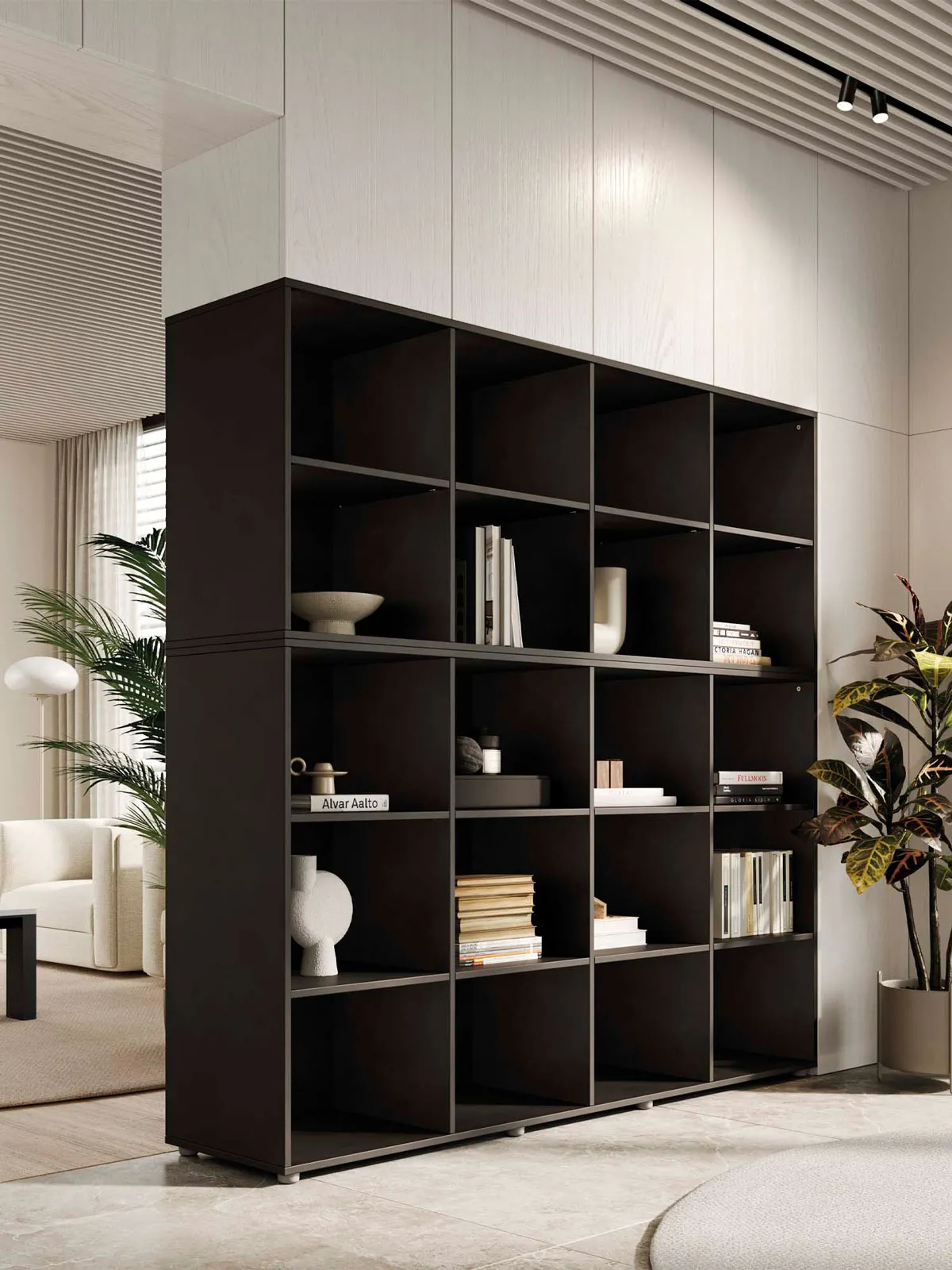 Libreria a giorno Cabinets Frezza nera in un ufficio