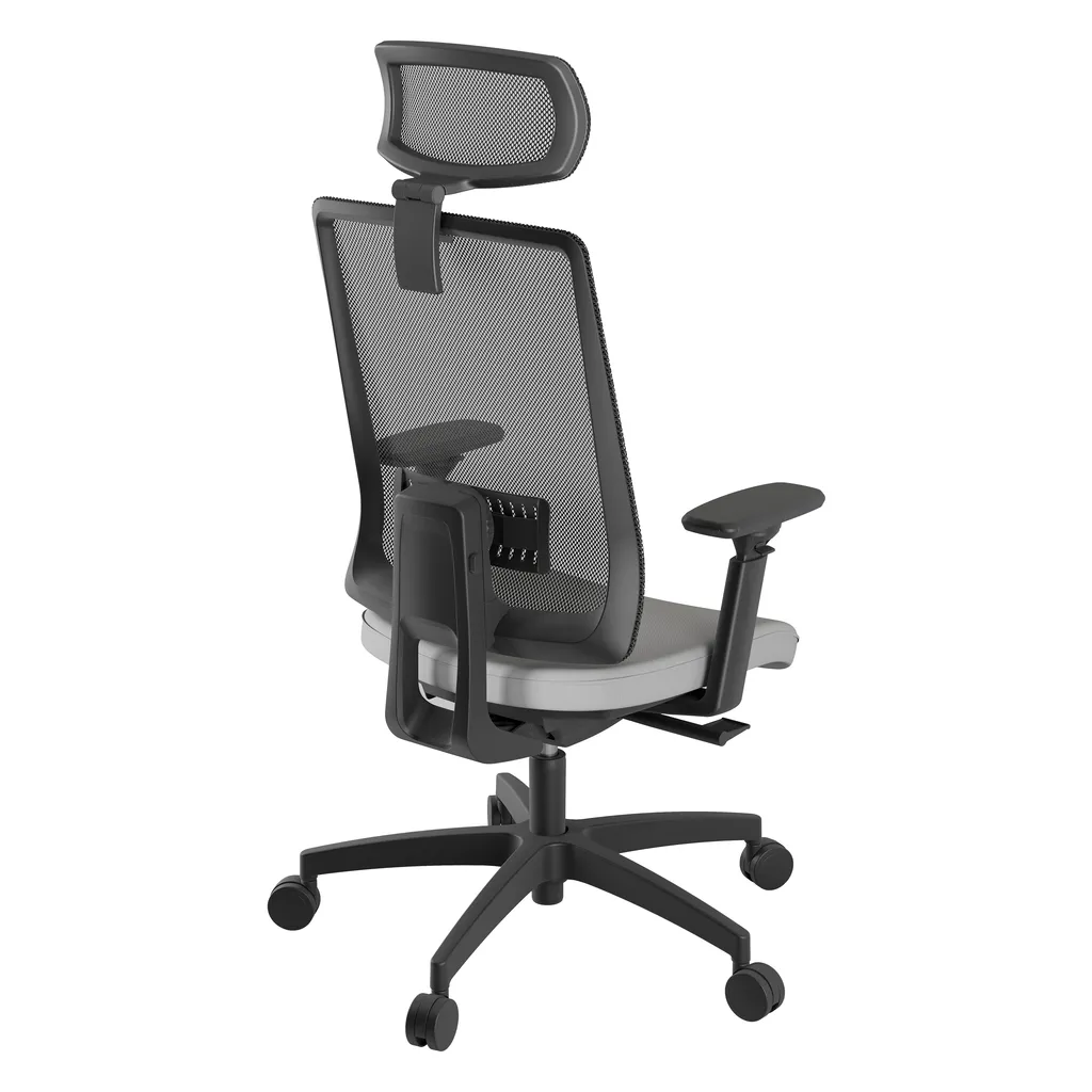 Sedia ergonomica X-Pro Elite Unisit in rete nera con poggiatesta e braccioli
