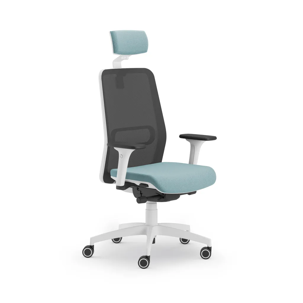 Sedia Bloom Unisit bianca con poggiatesta