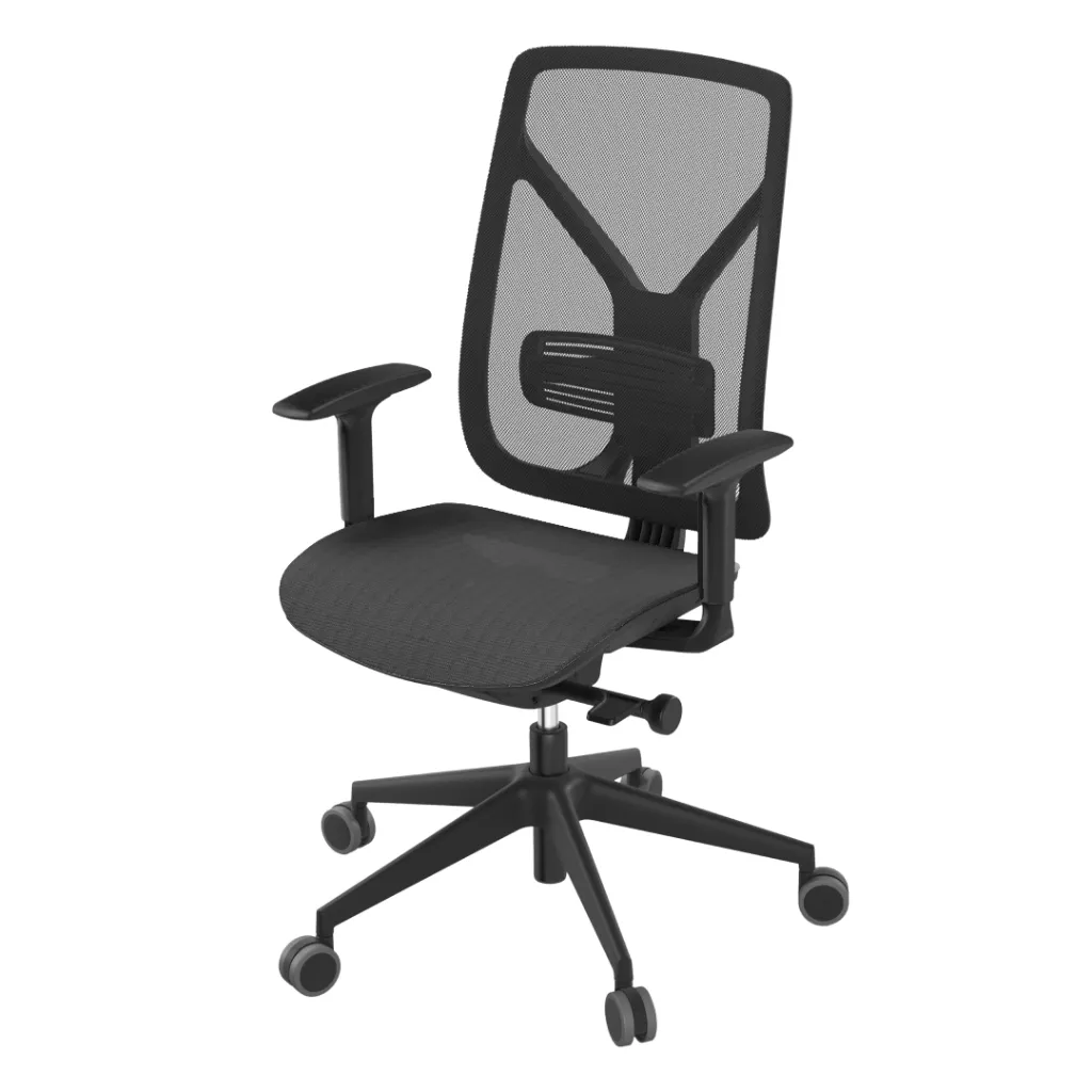 Sedia ergonomica Gamma Net Unisit nera con sedile e schienale in rete