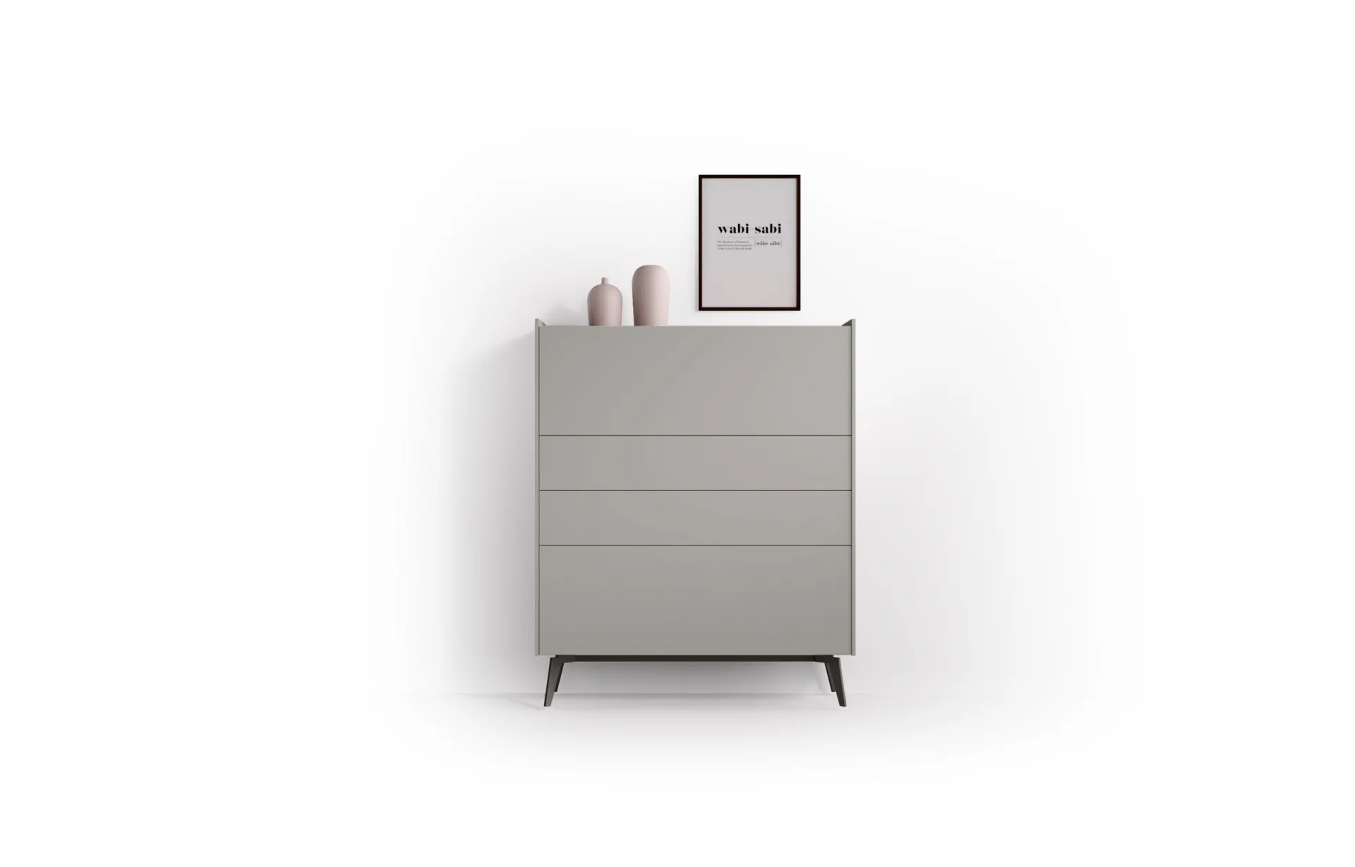 Madia alta Linear 15 Adriatica grigio fumo su fondo bianco