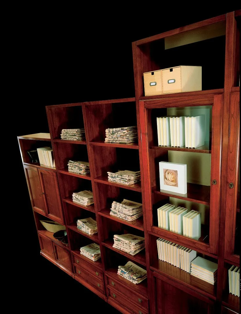 Libreria a gradoni in ciliegio della parete Ottocento 216 Avenanti