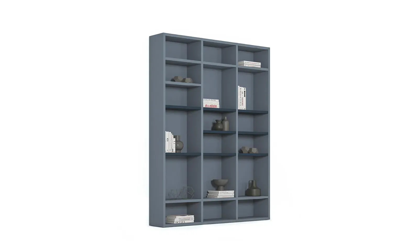 Libreria Mood Line Up 19 Dielle Modus color pioggia, su fondo bianco