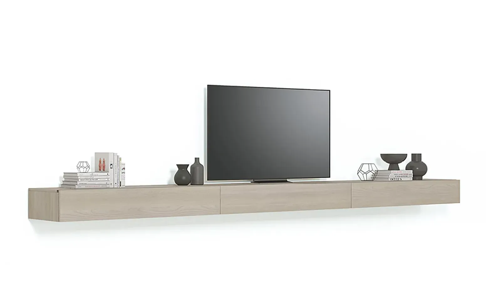 Mobile TV sospeso Line Up 04 Dielle Modus in legno chiaro