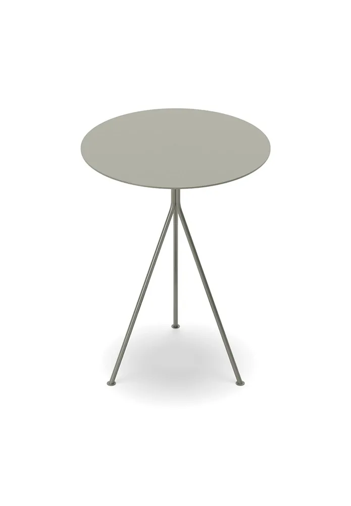 Tavolino basso Sienna L Dienne color tortora con tre gambe sottili
