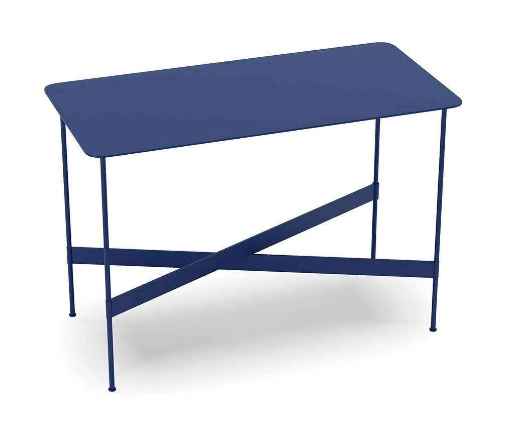 Tavolino rettangolare Vibe L Dienne blu notte su gambe sottili
