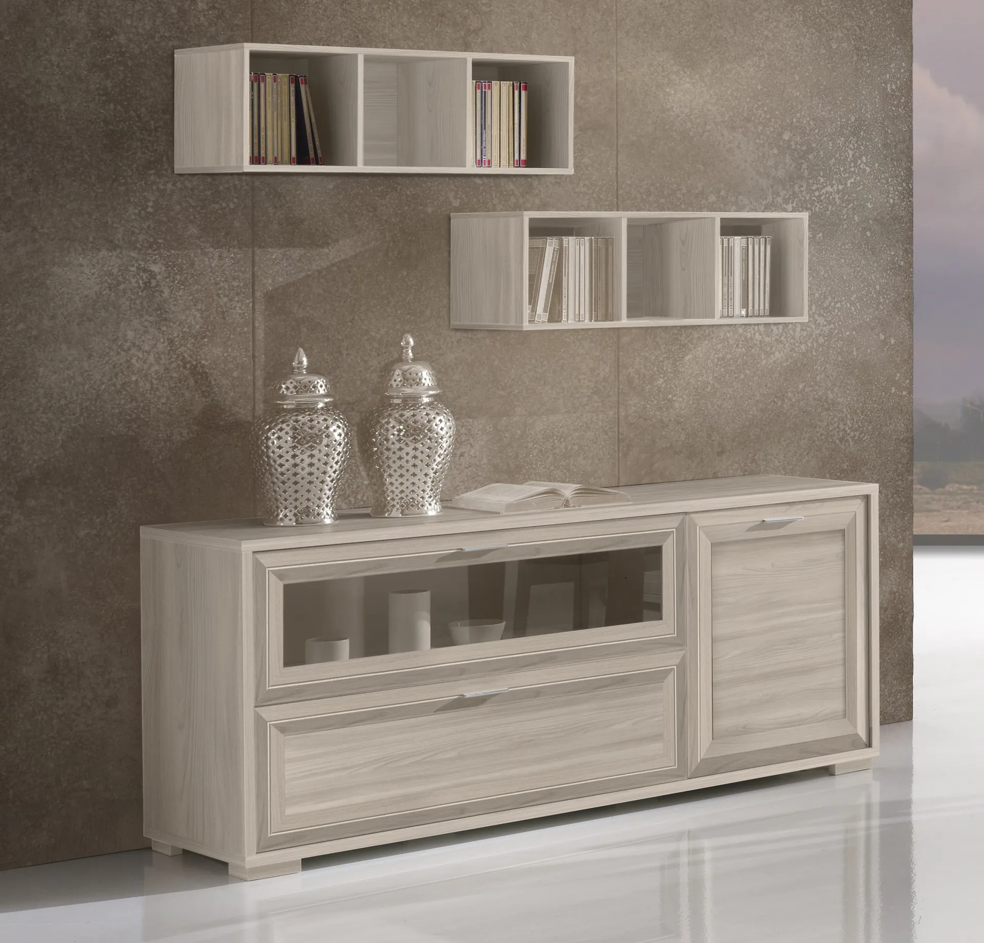 Madia Jazz J062 Gierre in legno chiaro con ante a cornice