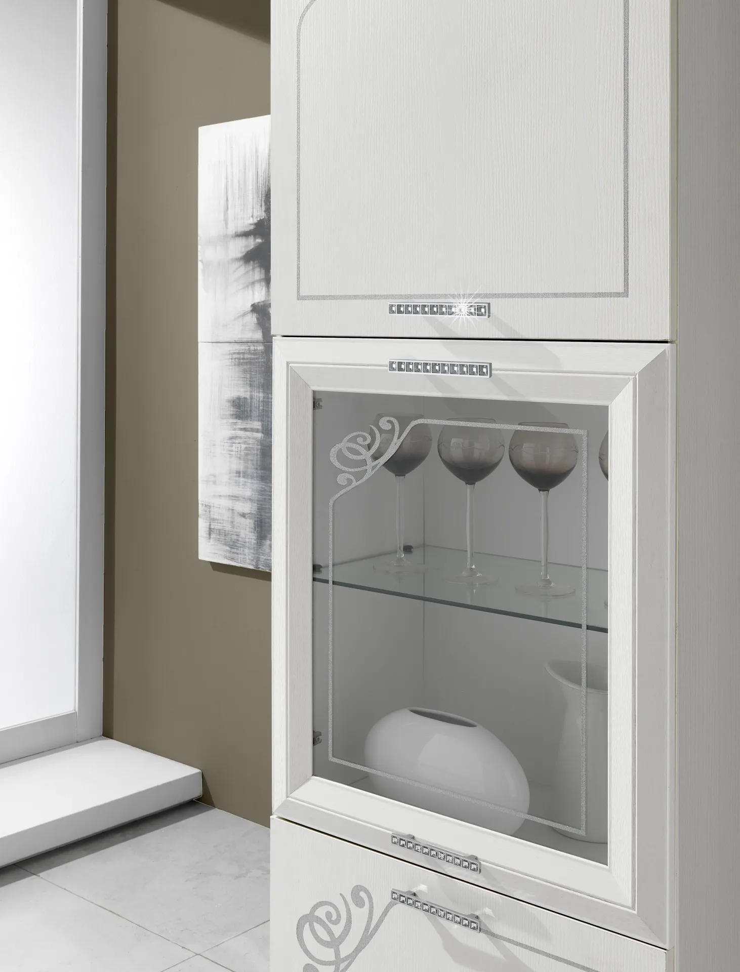 Vetrina con telaio decorato della parete Jazz d'Elite J047 Gierre