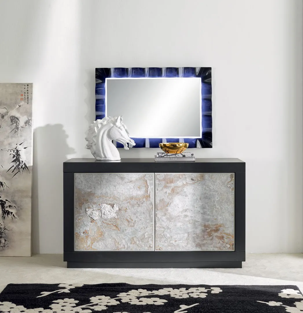 Madia Imba Icon 2.0 a due porte effetto pietra con cornice nera