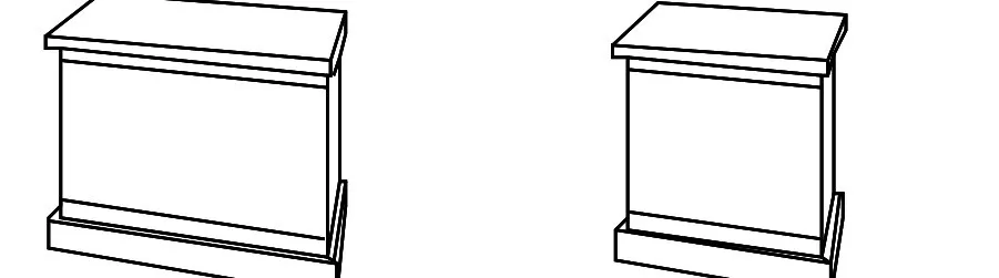 Disegno delle due scarpiere Trend Style Imba, l'unica immagine del catalogo