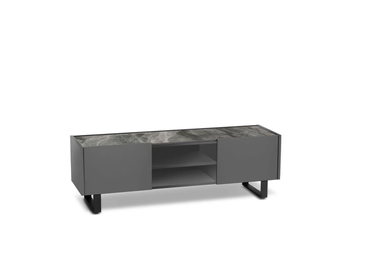 Mobile porta TV Pegaso Stones con vano centrale su fondo bianco