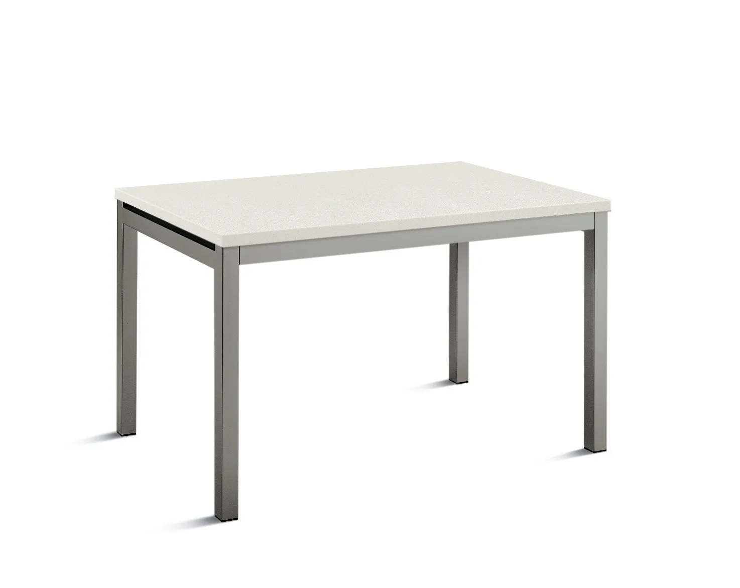 Tavolo Gulliver Scavolini su fondo bianco, con piano chiaro e struttura grigia sottile