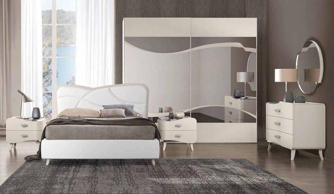 Camera Tablet con letto Zaffiro Adriatica e armadio a due ante